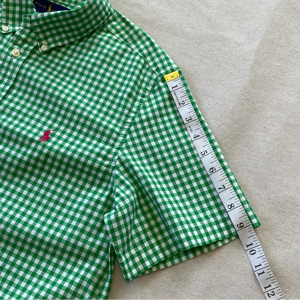 Ralph Lauren Gingham Shirt Short Sleeve Button Down Boys XL(18-20)